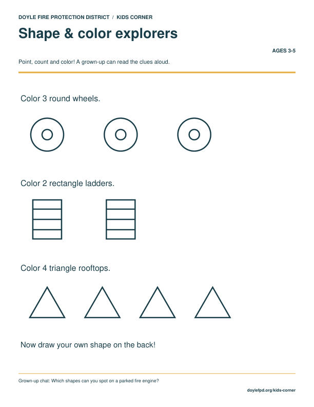 Shape & color explorers printable preview